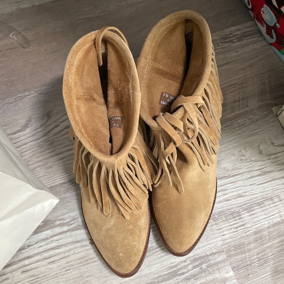 Frye Fringed Suede Booties - Picture 10 of 11